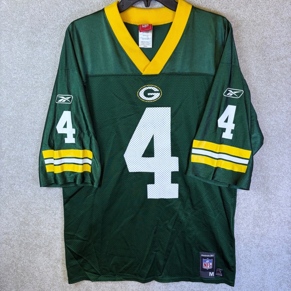 Vintage Brett Favre Green Bay Packers #4 Reebok NFL Jersey Mens Medium Green